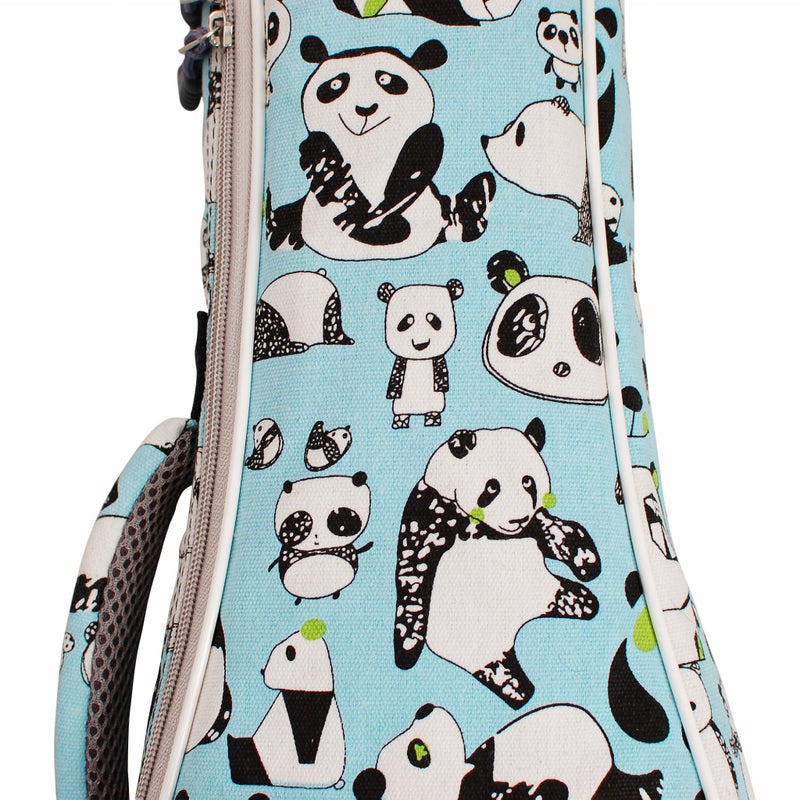 MUSIC FIRST Canvas PANDA Tenor Ukulele Case - Backpack Gig Bag (26/27 inch) - Image 2